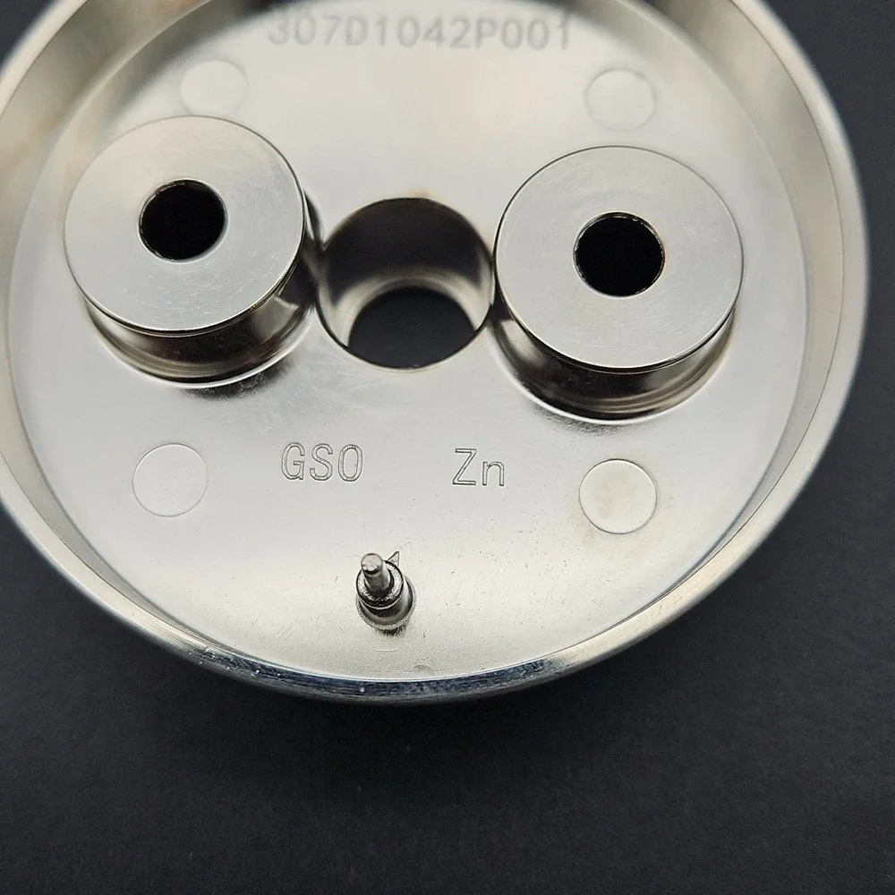 GE Cafe Oven 307D1042P001 Brushed Stainless Knob Bezel GSO Zn 1 OEM 307D1042P001